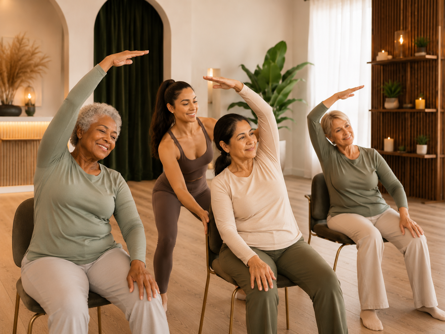 Chair Yoga and senior classes at C&B Wellness Studio and Café